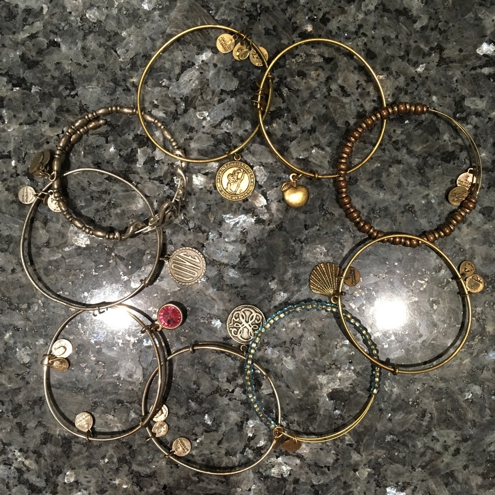 Alex & Ani bangle bundle.  9 for $30.